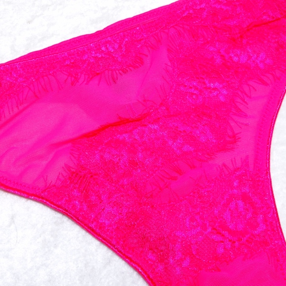 Oh La La Cheri Plus Size 2X Thong Hot Pink - Picture 2 of 5